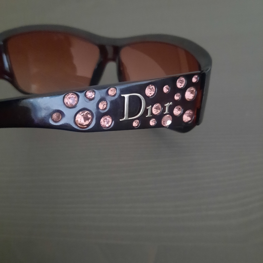 Dior Pink Rhinestone Sunglasses - Picture 6 of 10